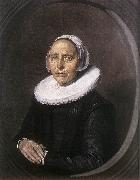 HALS, Frans Portrait of a Seated Woman Holding a Fn f oil painting artist
